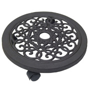 Cast iron Pot Stand on Wheels - D.30 cm